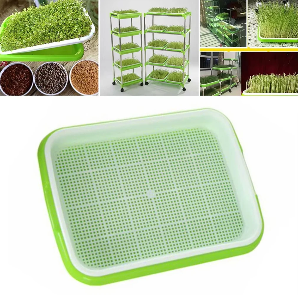 

Microgreens Sprouter Tray Germination Tray Hydroponics Tray Double Layer Sprout Plate Nursery Pots Soilless Cultivation Planting