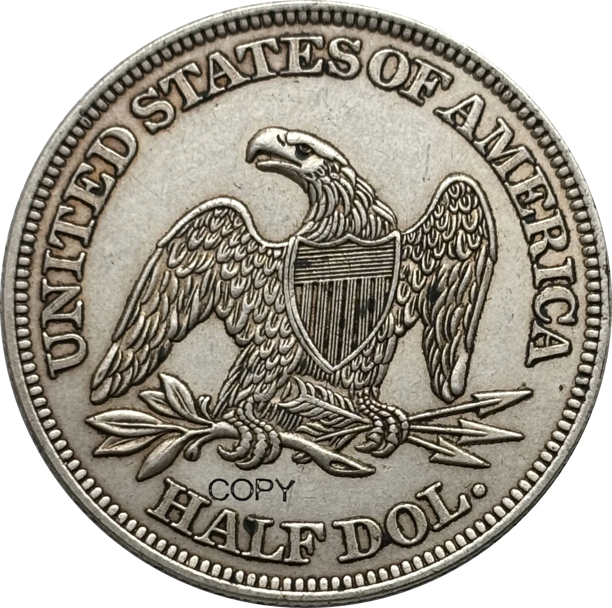 US 1859 Seated 1/2 Half Dollar No Motto Arrow America Copy Commemorative Coin United States Ww2 Liberty Moneda Collectible Coins