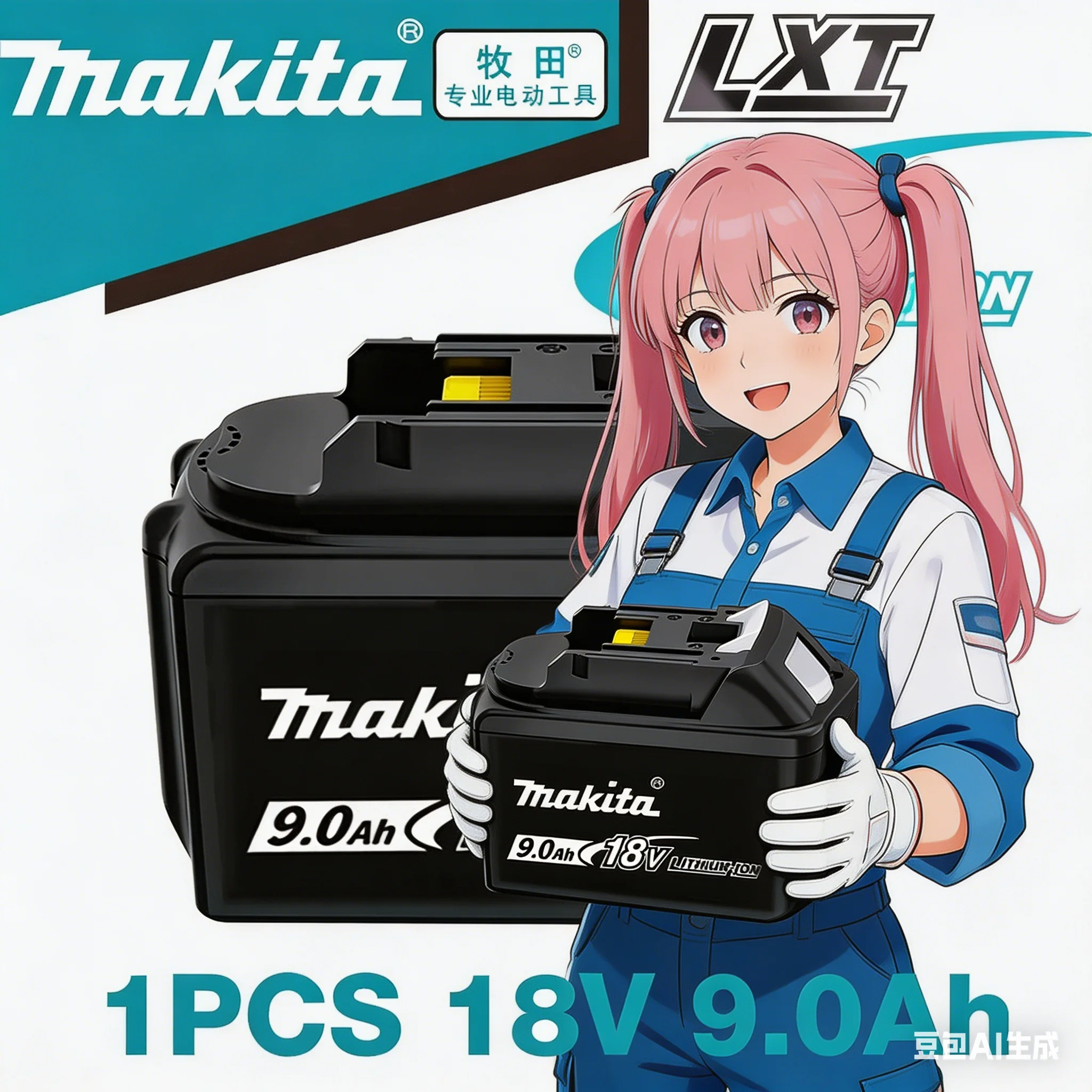 

Makita 18V 9.0Ah Battery for Power Tool BL1830 BL1840 BL1850 BL1860 1890 18 v 18Volt 9000mAh Lithium-Ion Replacement 9A