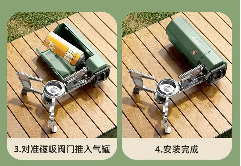 Outdoor Stove Portable Folding Camping Cooking Cassette Gas Stove and Tea Stove That Uses Gas To Boil Water and Brew Tea