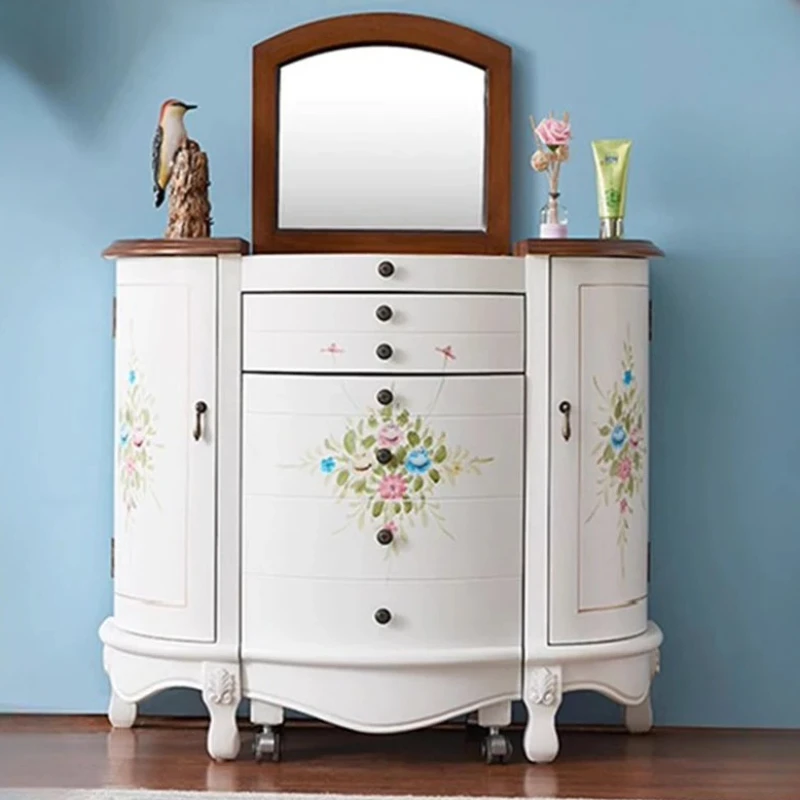 European Drawers Dressing Table Aesthetic Nordic Women modern Makeup Table Storage Organizer Mesa Maquillaje Dresser Furniture