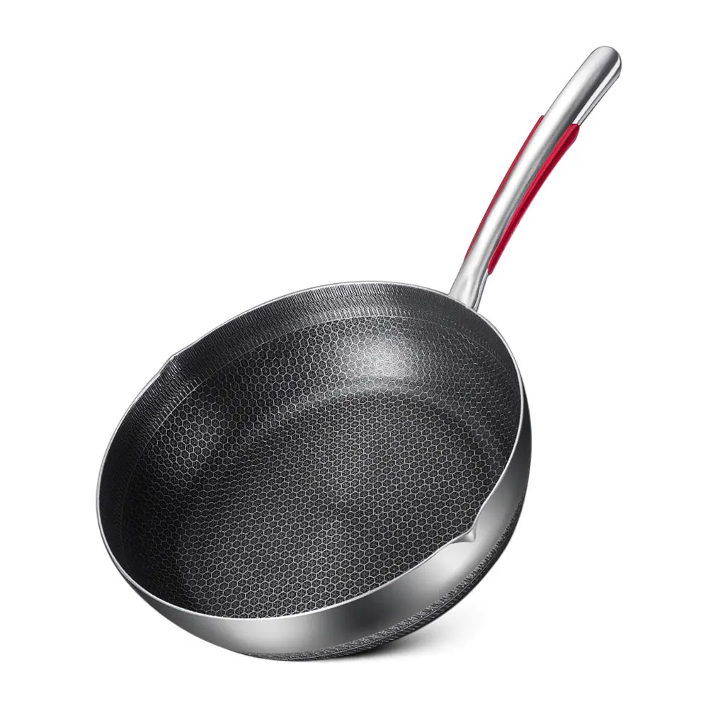 Kitchen Nonstick Wok 316L Medical Grade Stainless Steel Nonstick Wok Electric Induction Pan