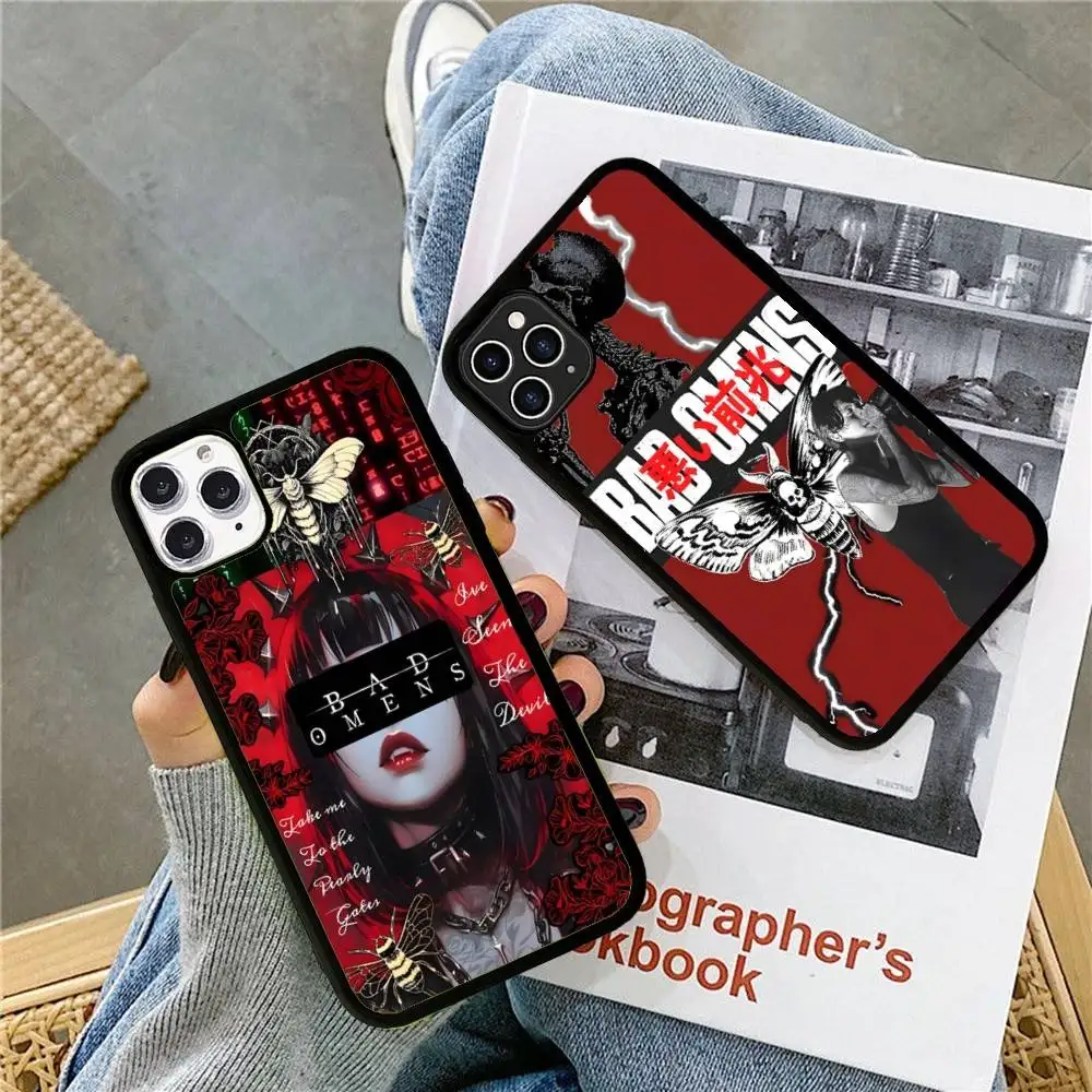 

Bad Omens Music Band Phone Case Silicone PC+TPU For For IPhone 11 12 13 14 15 16 Plus Pro Max Cover