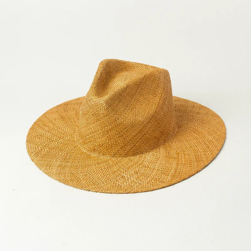 Fashion Summer Straw Hat Jazz Panama Cap Wide Brim Beach Fedoras Hats Outdoor Travel Sun Protection for Women Men