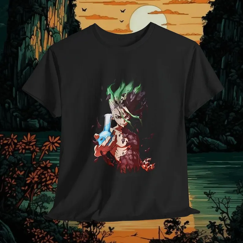 Dr. Stone, Senku Unisex Heavy Cotton T-shirt, Dr Stone Shirt, T-shirt Gift, Anime Shirt