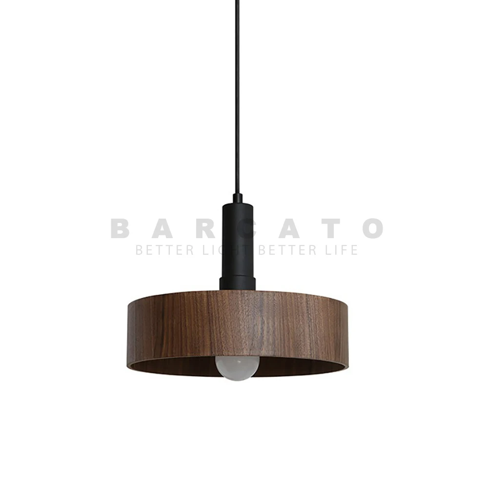

Unique Walnut Design Wooden Pendant Lights Personalized Creative Nordic Home Decoration Dining Room Kitchen Lighting Fixture