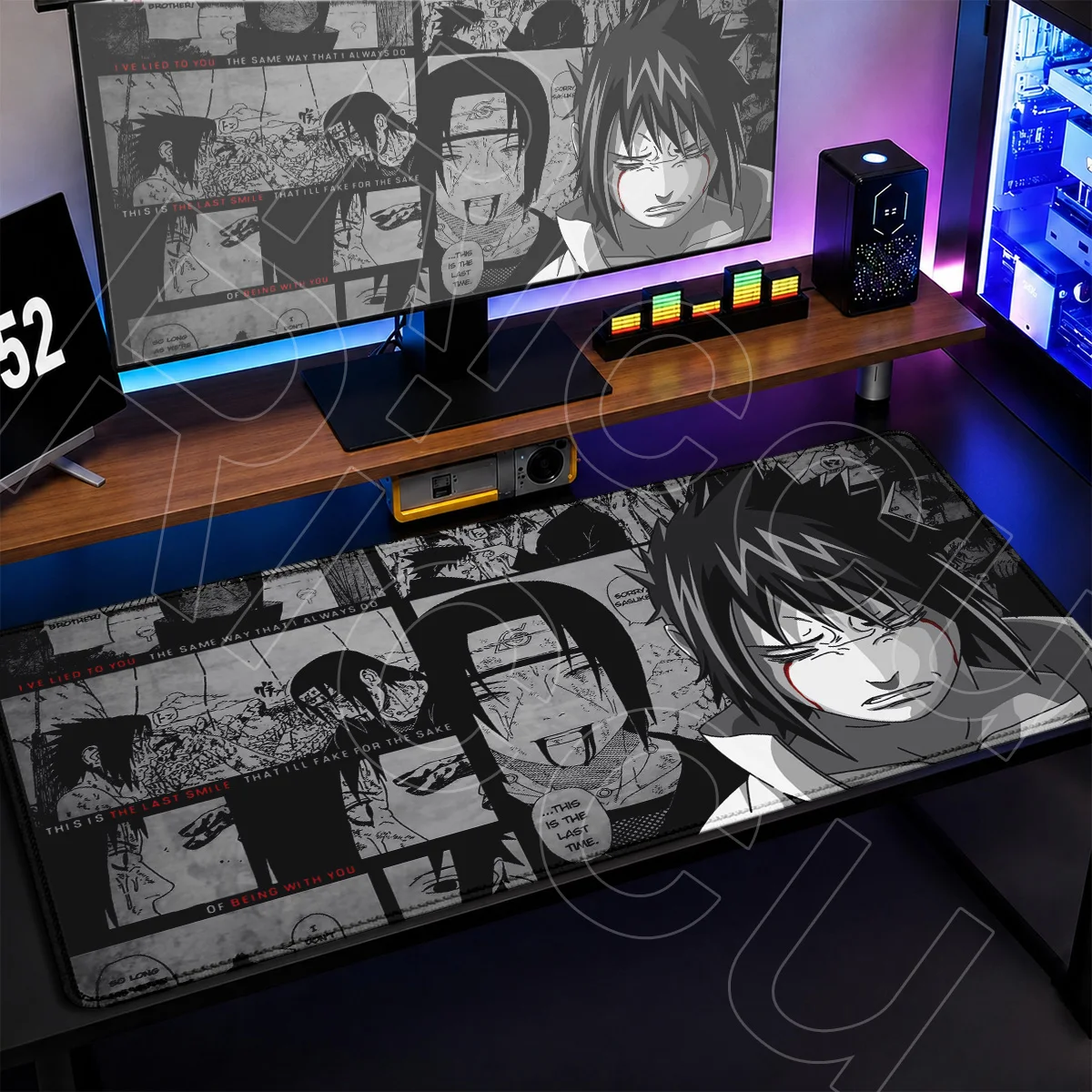 Laptop Gaming Accessories Mouse Mat Rug N-Naruto I-Itachi U-Uchiha Cool Mousepads Office 90x40cm Washable Table Keyboard Carpets