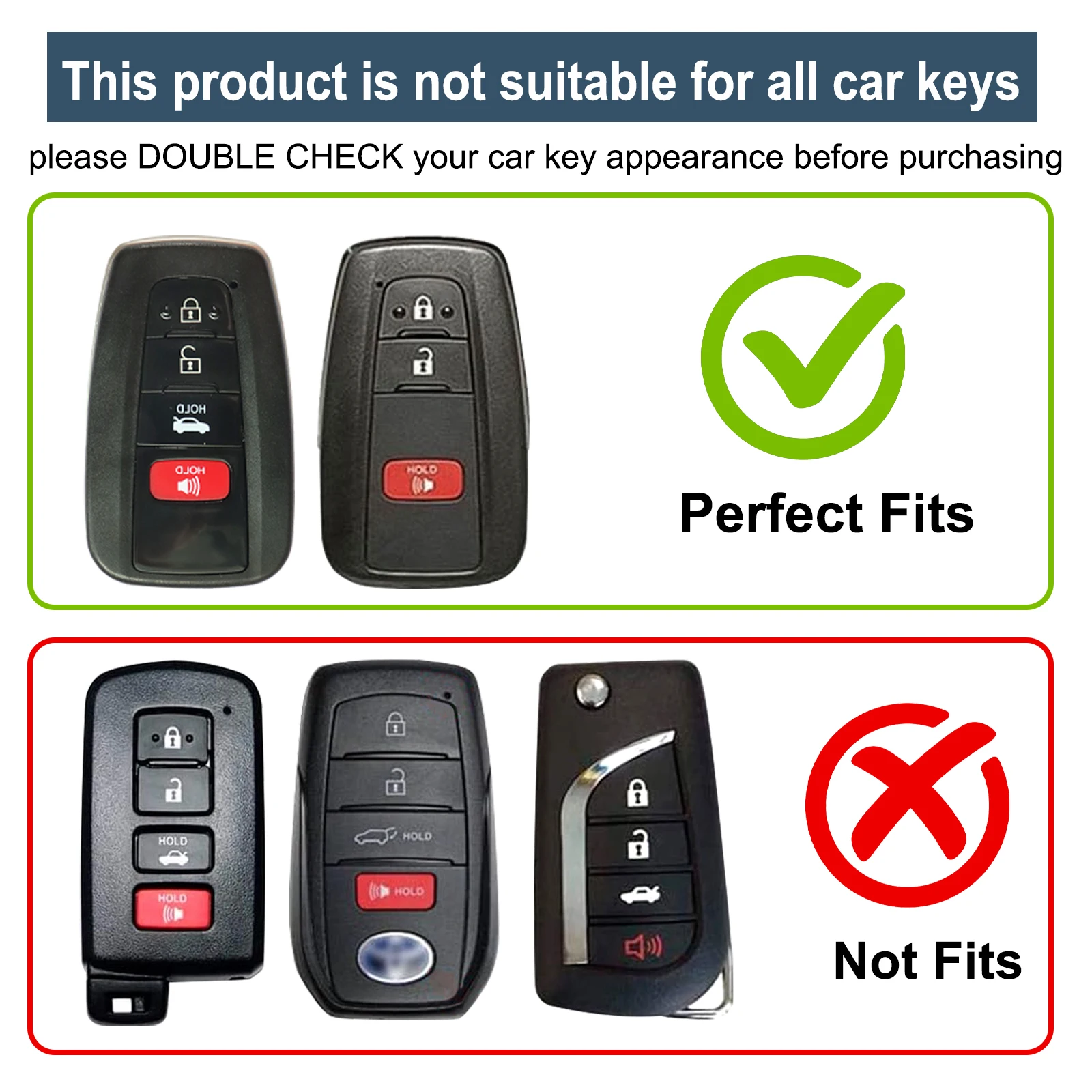 Car Key Fob Cover Protector Shell,Full Edge Anti‑Scratch Wear‑Resistant Key Case Fit For Toyota Corolla XSE 2019‑2022