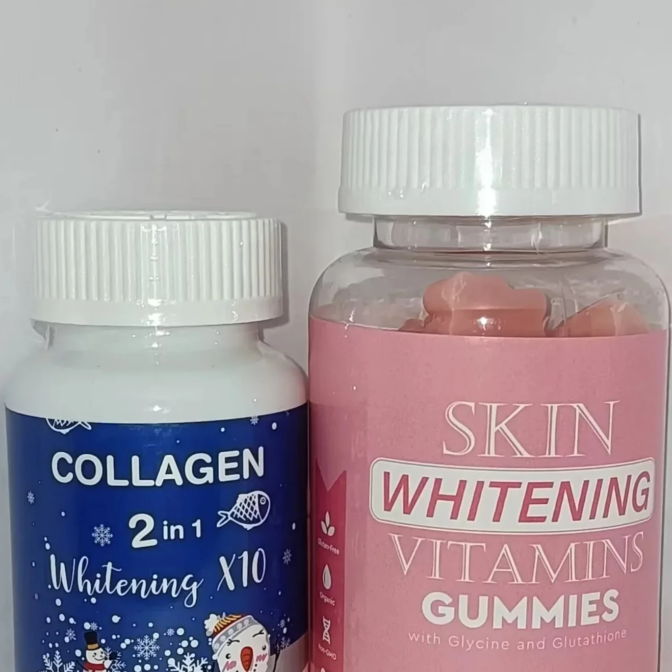 

1 set of frozen collagen peptide 2in1+glutathione gummies improves skin condition, tightens and reduces wrinkles