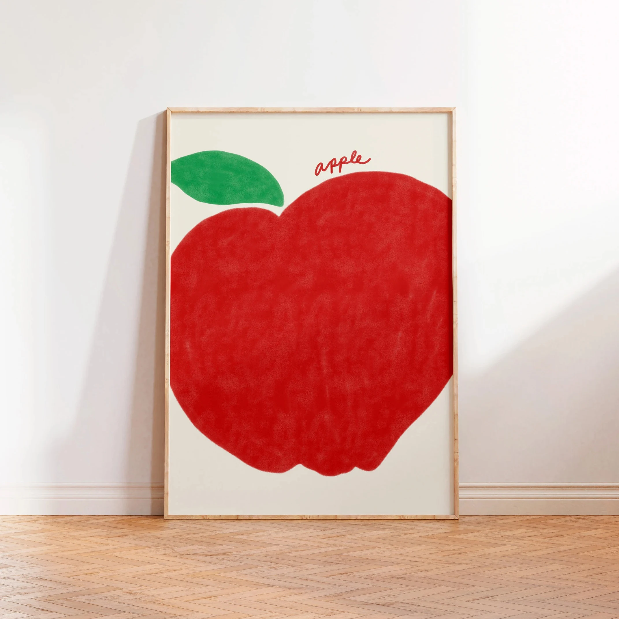 Trendy Retro Red Food Art Print Apple Strawberry Hot Chili Ma Cherie Cherry Canvas Painting Inspired Home Kitchen Decor