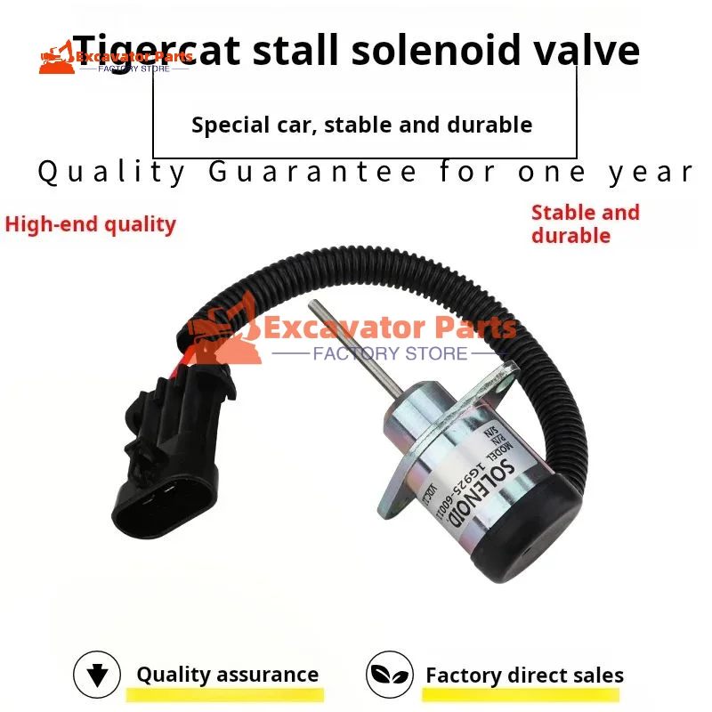 For TigerCAT S16/S18/130/180 Stall solenoid valve 6691498 Flame extinguisher switch Oil cut-off valve skid steer loader Parts