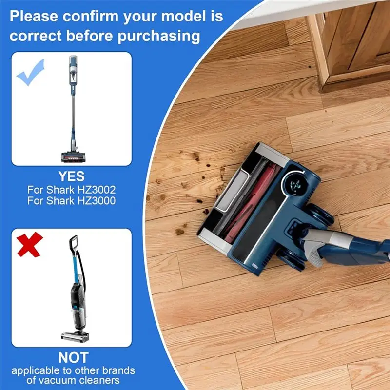 AEE6-Roller Brush And Filter Accessories Kit For Shark HZ3002 / HZ3000 Stratos Ultralight Corded Stick Vacuum Cleaner Parts