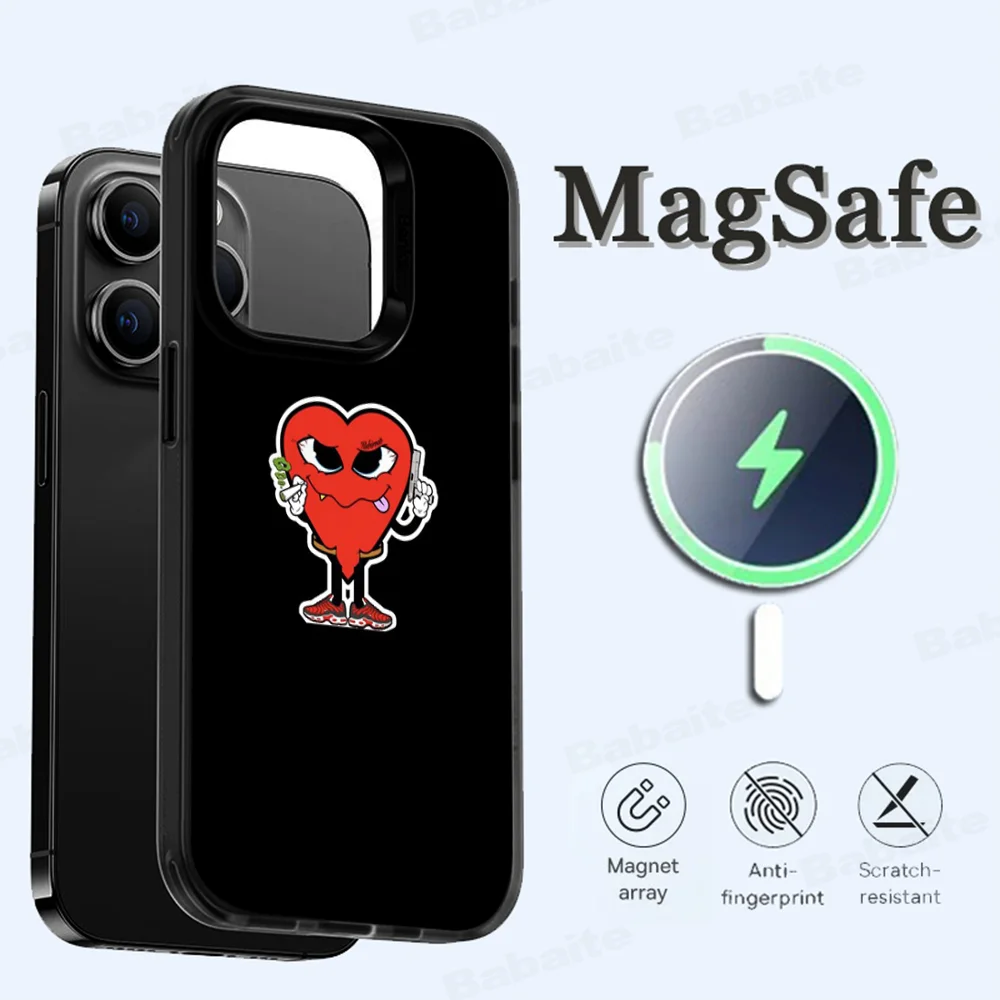 Love Mafia L-La M-Mafia D-Del A-Amor Phone Case Magesafe Magnetic Wireless Charge Case For IPhone 16 11 12 13 14 15 Pro Max Plus