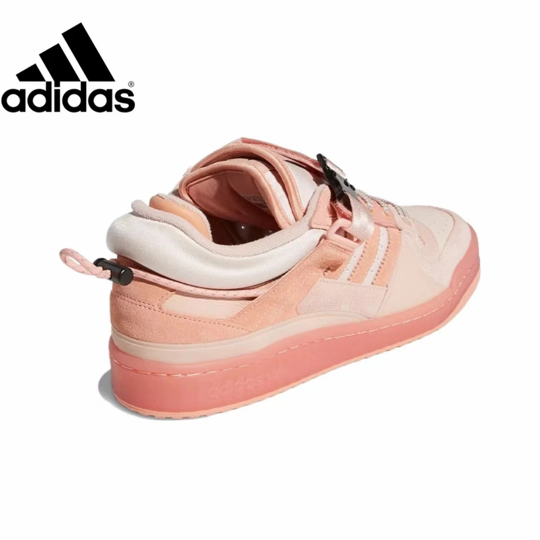 Original New Arrival Adidas Originals FORUM LOW  Bad Bunny Pink Easter Egg Unisex Skateboarding Shoes Sneakers