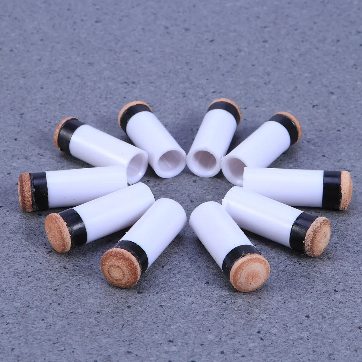 

10Pcs American Style Billiard Cue Ferrules and Tips Screw-on Replacement Press-on Rubber Hard Pool Cue Stick Accessories