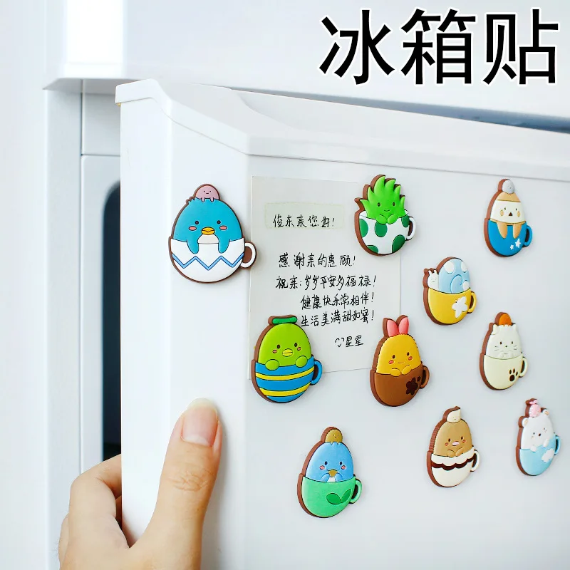 Cute Cartoon Drawing Board Silicone Magnet Mini Refrigerator Home Decoration Sticker Magnets Fridge Souvenir Whiteboard Magnets