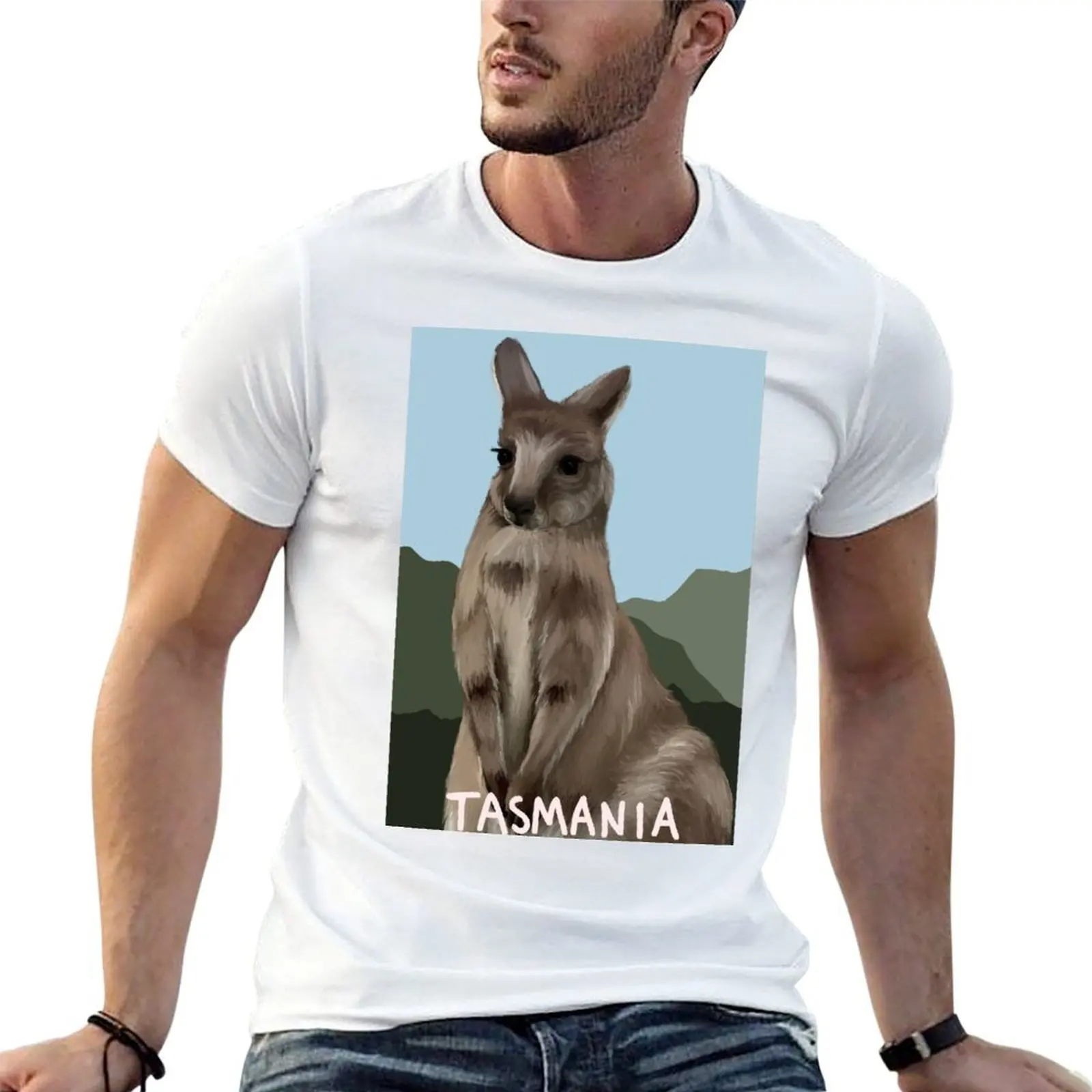 Футболка Wallaby Tasmania, модная простая повседневная футболка