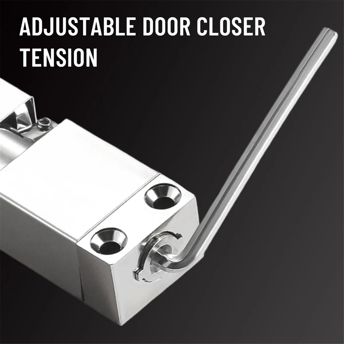 

ABNJ Silver Automatic Door Closer, Adjustable Spring Door Closer Doors Closers Screen Door Closer,Door Closers for Close Door