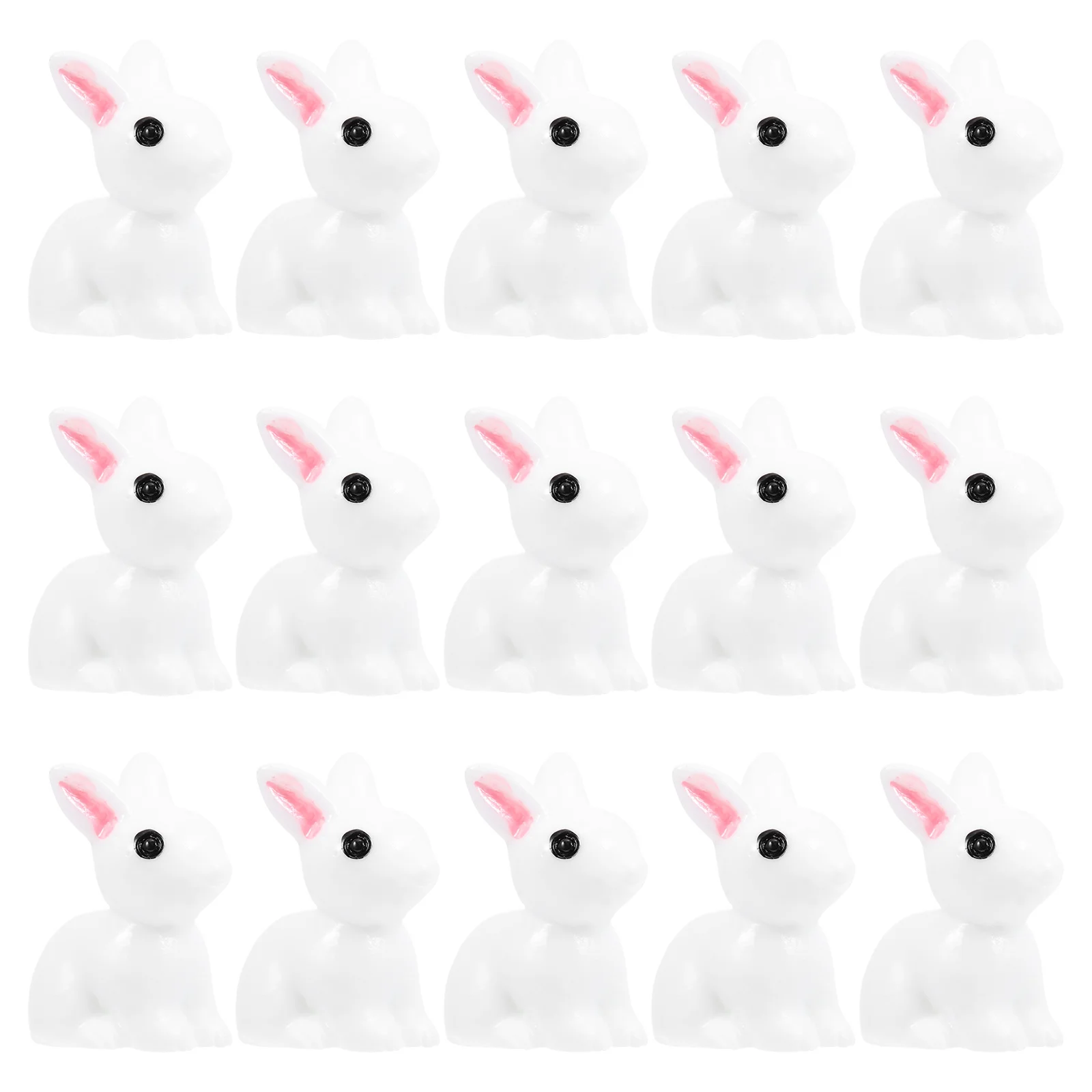 30 قطعة شكل أرنب جميل الراتنج الحلي المدمجة حديقة صغيرة ديكور لتقوم بها بنفسك بونساي وعاء زينة شرفة المنزل الزينة #3