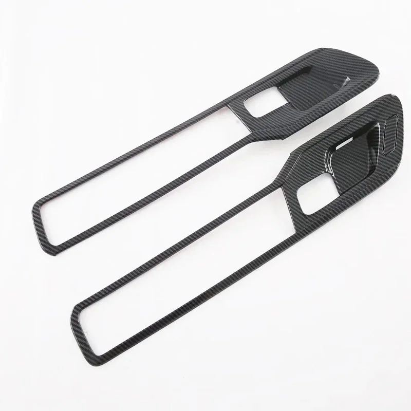 

For Dodge Ram 1500 TRX 2021 2022 2023 Carbon Fiber Interior Inner Front Door Handle Cover Trim Panel Strip Decoration