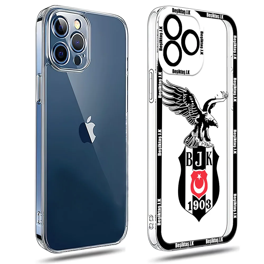 Turkey Besiktass J K BJK For iphone 11 12 13 14 15 16 Mini Plus Pro Max Transparent Shell