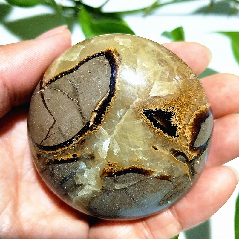Natural Stone Septarian Ceystal Palm Healing Witchcraft Energy Spirit Feng Shui Ward Off Evil Decorations