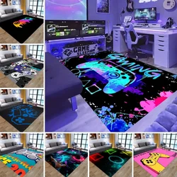 Game Controller Decor Carpet for E-sport Hotel Hall Children's Bedroom Play Soft Floor Mat Non-slip Kid's Crawl Pad Home Rugs