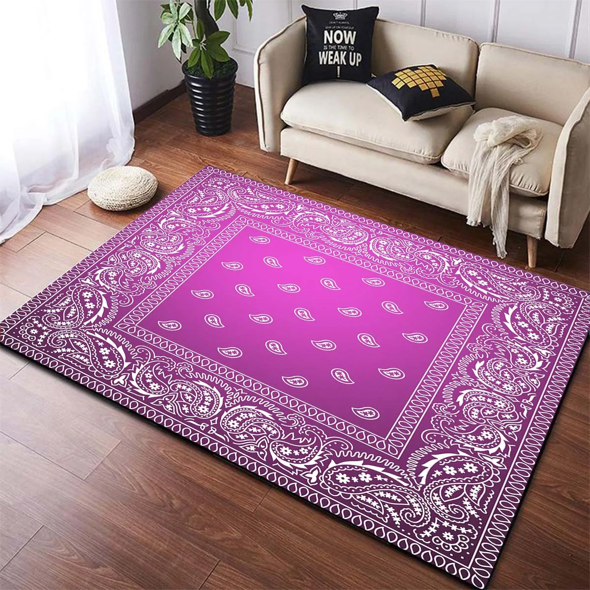 Multicolor Bandana Pattern Soft Carpet Area Rug Bathroom Floor Mat Rugs for Bedroom Carpets for Living Room Bedroom Door Mat