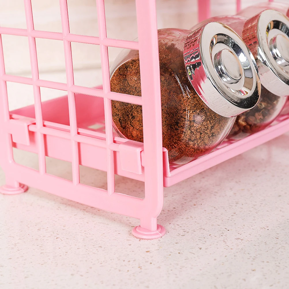 

2 Pcs Double Shelf Storage Shelves Rack Bathroom Multi-layer Kitchen Vegetables