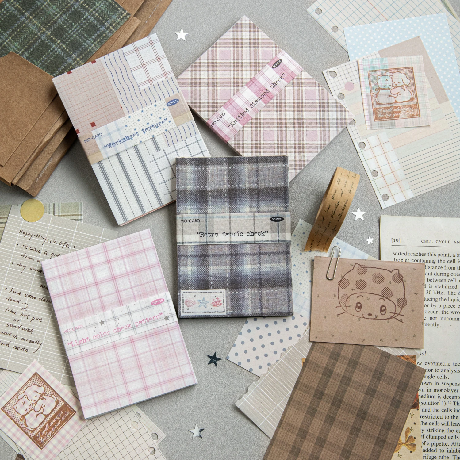 Journal GO 50pcs Kawaii Plaid  - Office Stationery Supply List review and price