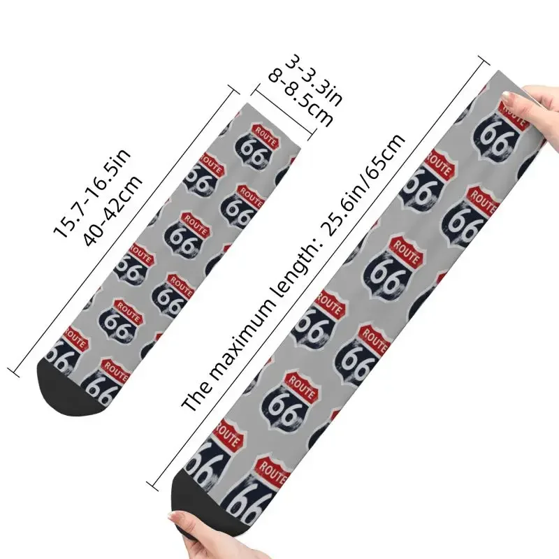 Cool men's California Sign USA Route 66 Dress Sock Unisex comodi calzini traspiranti divertenti dell'equipaggio