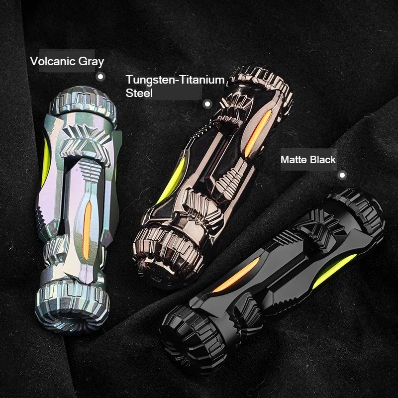 One Touch Fire Eject Mini Stress Relief Launcher Legierung Spielzeugpistole mit Zielschale Kunststoffkugeln UV-Taschenlampe Fidget Spinner