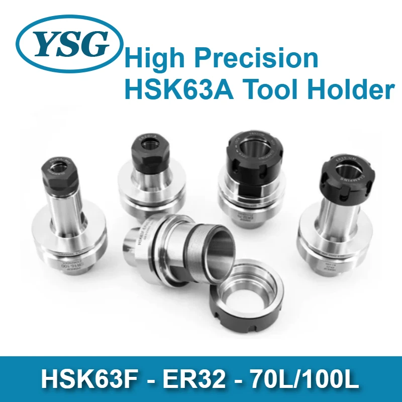 HSK63F ER32 70L Tool Holder High Precision High Speed for Woodworking Engraving Machine CNC Lathe Handle