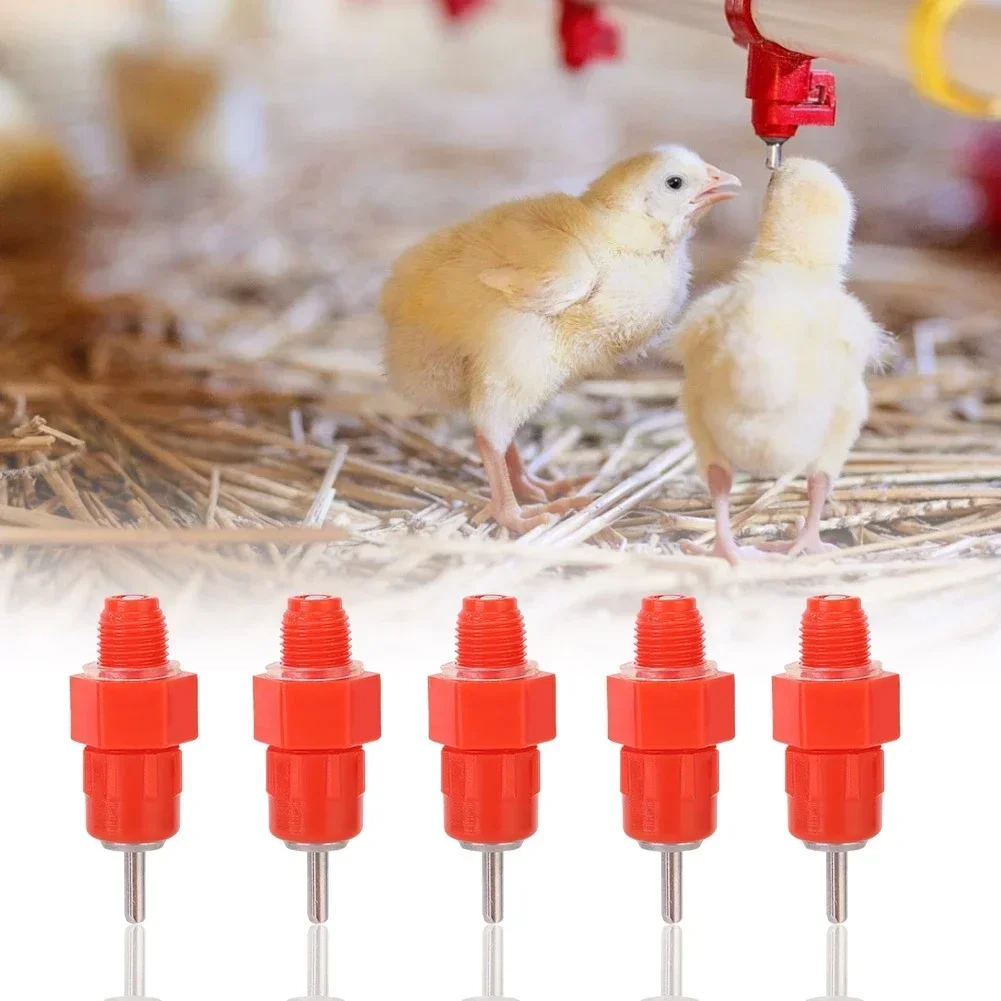 

100PCS Automatic Chicken Water Nipple Drinker Feeders Poultry Hen Duck Goose Drinking Machine