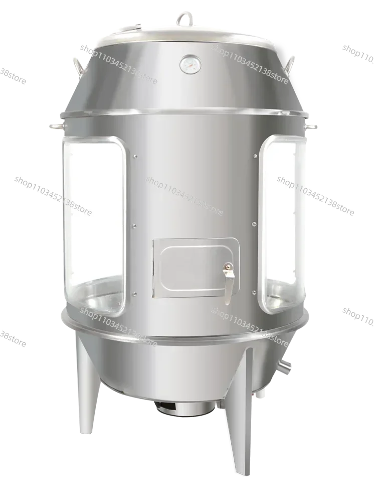 Transparent Glass Roast Duck Display Stove Commercial Thickened Char Siu Roast Meat Stove Open Flame Roast Goose Chicken Crispy