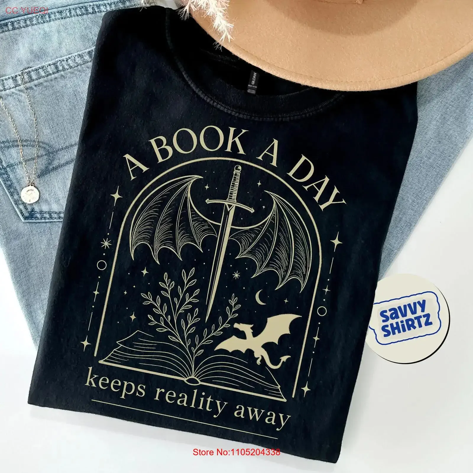 Bookish Dragon T Shirt A Book Day Fantasy Lover Bibliophile Reading Whimsical Bookworm Literary vintage Washed Unisex