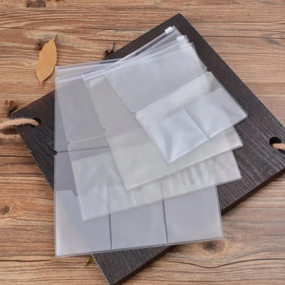 

Holder Storage Standard Passport Pocket Journal Planner Card Holder Notebook Storage Bag Notebook Zipper Bag PVC Zipper Bag