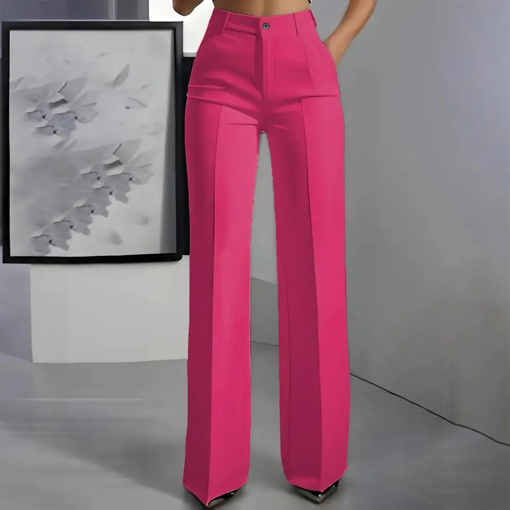 2026 Women Suit Straight Leg Suit Pants High Waist Versatile Business Commuting Pants draped straight-cut simple suit Trousers