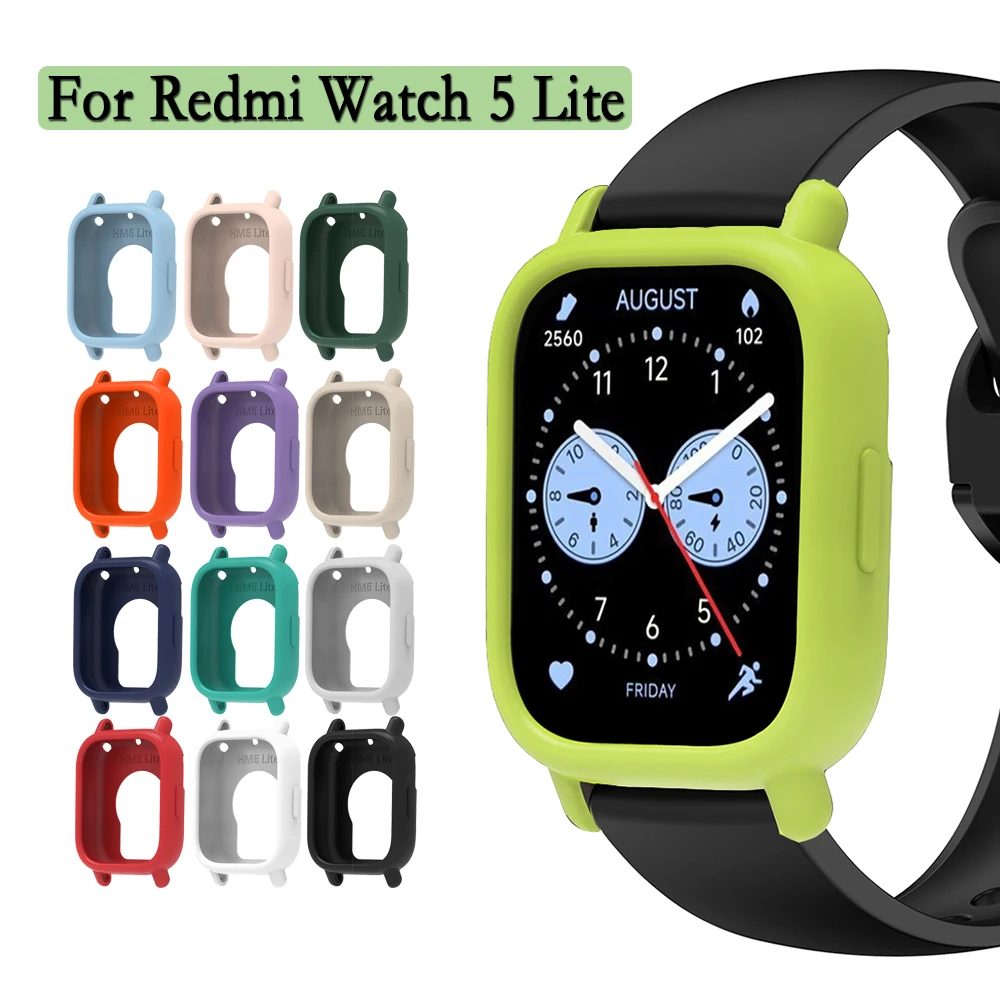 For Redmi Watch 5 Lite Soft Silicone Case Protective Shell Colorful Watch Cover Decoration For Redmi Watch 5 Lite