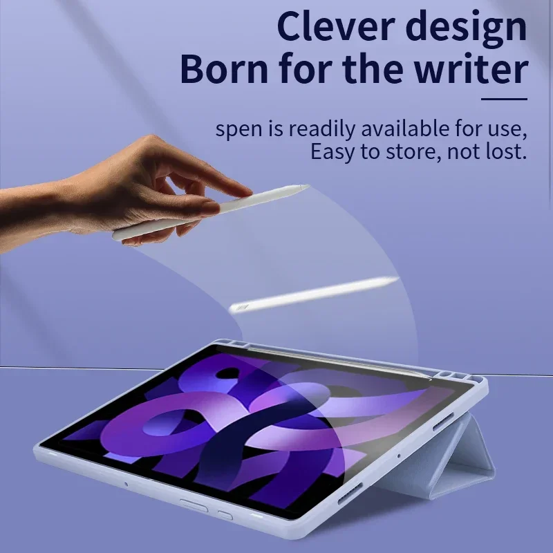 

For Samsung Tab Case S10 S8 S9 Plus S7 S7FE A9 A8 A7 Lite Tablet Case Cover Hard Clear Shockproof Stand Leather Transparent