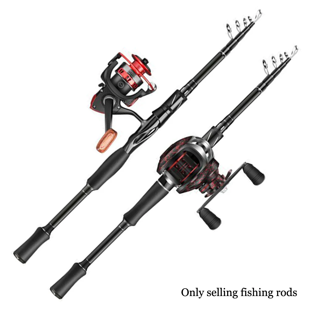 

SIECHI Casting Spinning Fishing Rod 1.8m 2.1m 2.4m 2.7m Telescopic Carbon Fiber Rod Pole with EVA Handle Baitcasting Fishing Rod