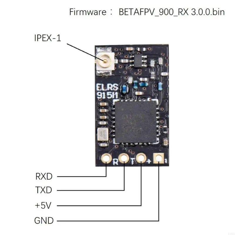 F3MA Open Source Receiver ELRS 915MHz CRSF Advanced Signals Reception with Antenna