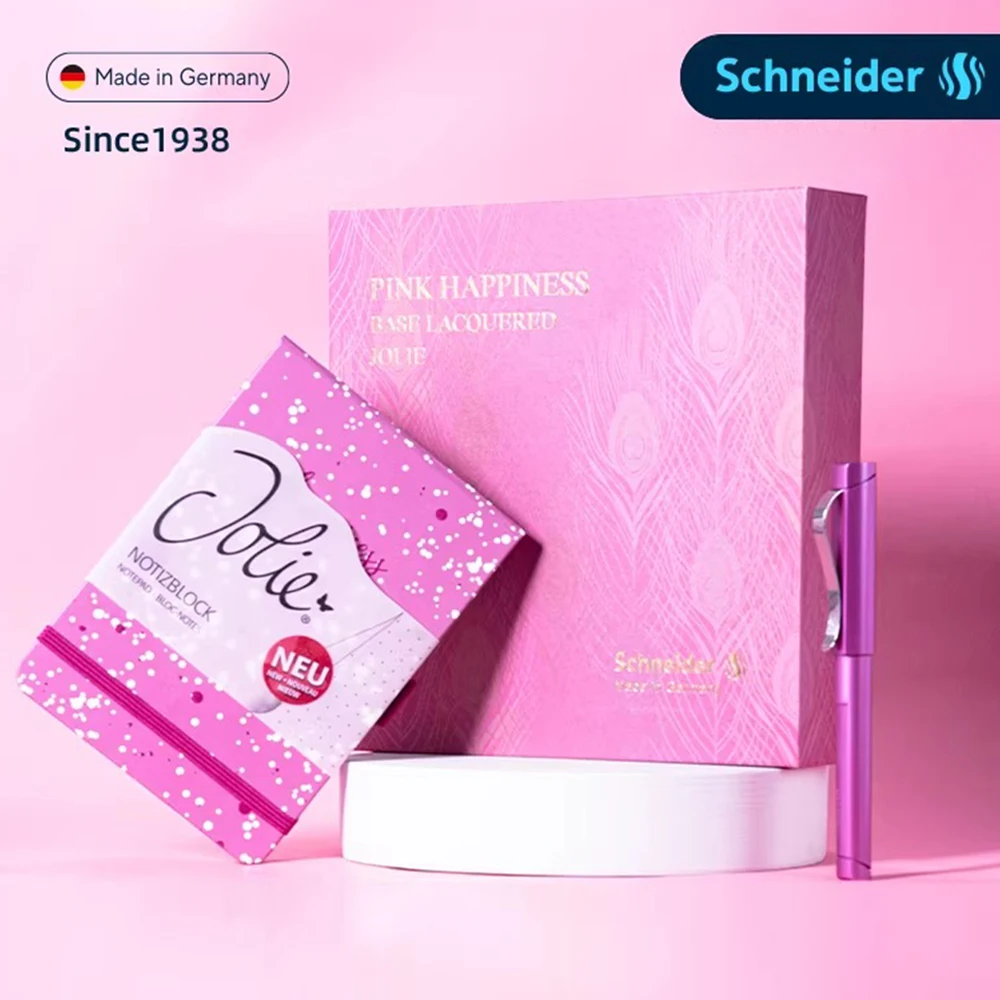

Original Schneider Fountain Pen Set JOLIE BEAUTY Series Gift Box Business Gift F Pen Tip Office Supplies with Notebook