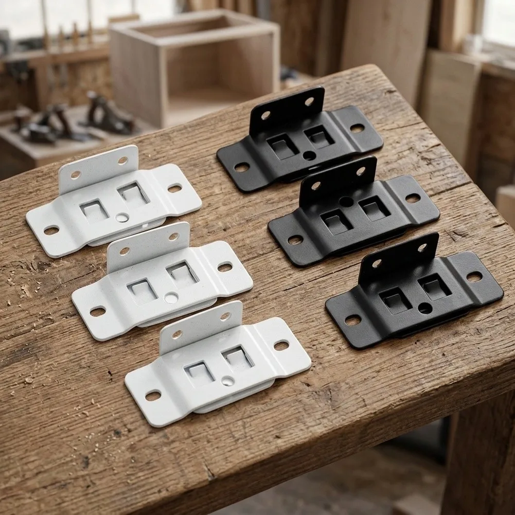 For Home DIY Projects Furniture Connector Cabinet Repair Kit Reinforcing Joints Two-in-one Structure 1.2mm Thick Metal