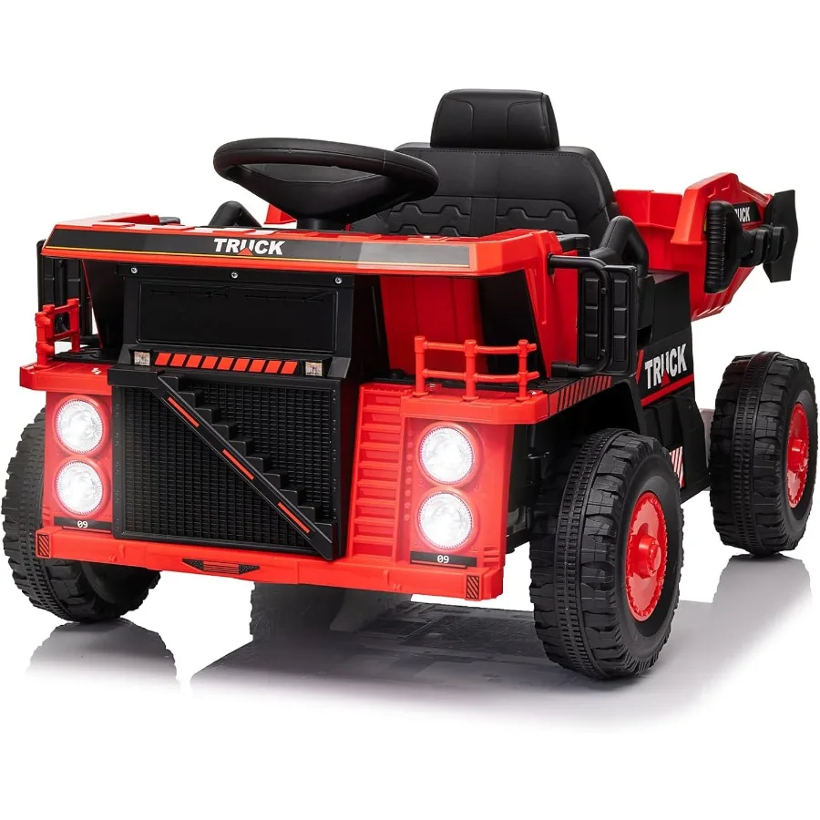 Ride on Dump Truck, Construction Vehicles Tractor Power Wheels Kids Electric Car Ride on Toys Excavator for Toddlers, Remote Con