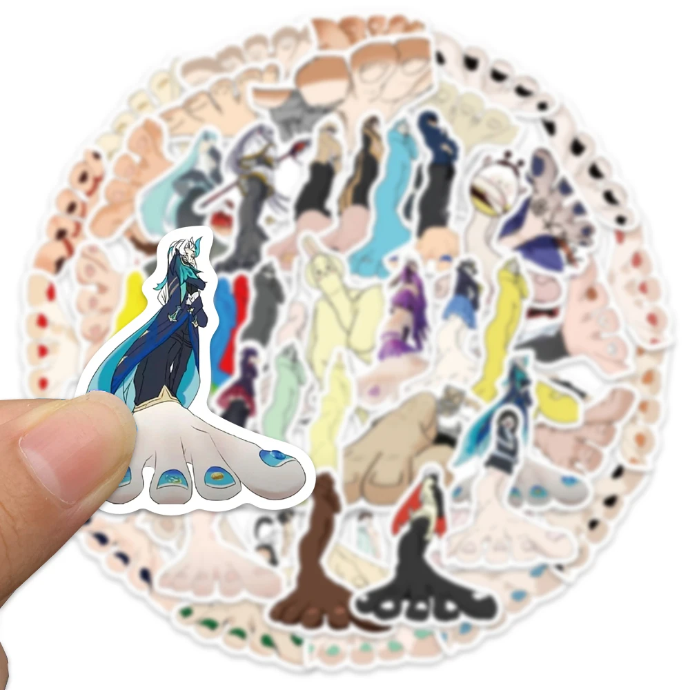 52PCS Cartoon Big Foot  Stickers Funny Graffiti Decals For Laptop Luggage Phone Shell Scrapbook Refrigerator exquisite Stickers