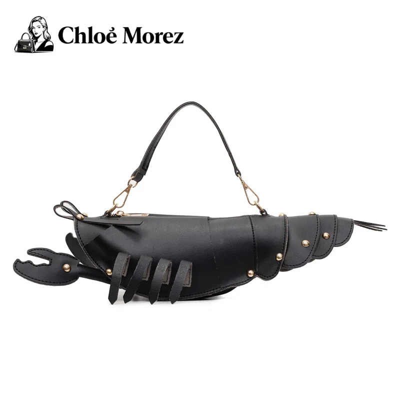 

Lobster Bag Shoulder Bag Rivet Design Cute Girl Versatile Crossbody Trendy