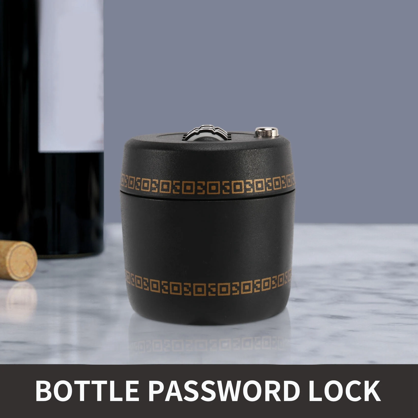 AT05-Plastic Bottle Password Lock Combination Lock Wine Stopper Vacuum Preservation For Furniture Hardware Lock Keeps Alcohol &