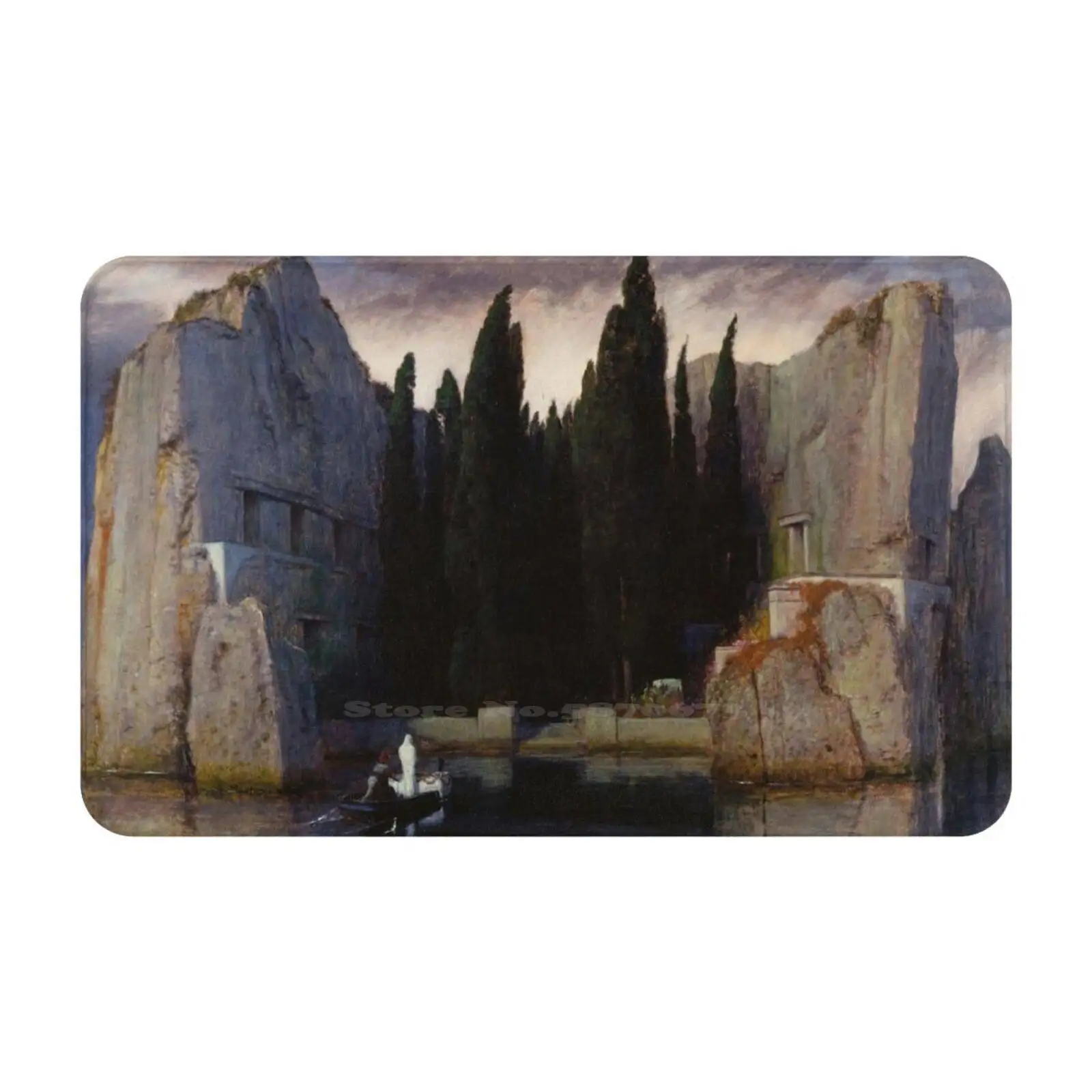 Isle Of The Dead Third Version 1883 By Arnold B?Cklin Soft Cushion Car Home Carpet Door Mat Arnold B ? Cklin Isle Dead