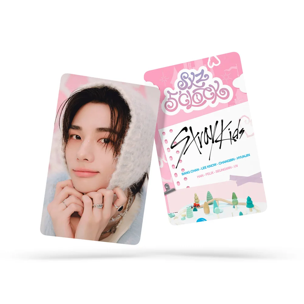 24팩/박스 스트레이 키즈 앨범 컬렉션 카드 랜덤 카드 블라인드 박스 SKZOO 봉투 패키지 팬 서포트 기념 카드 선물